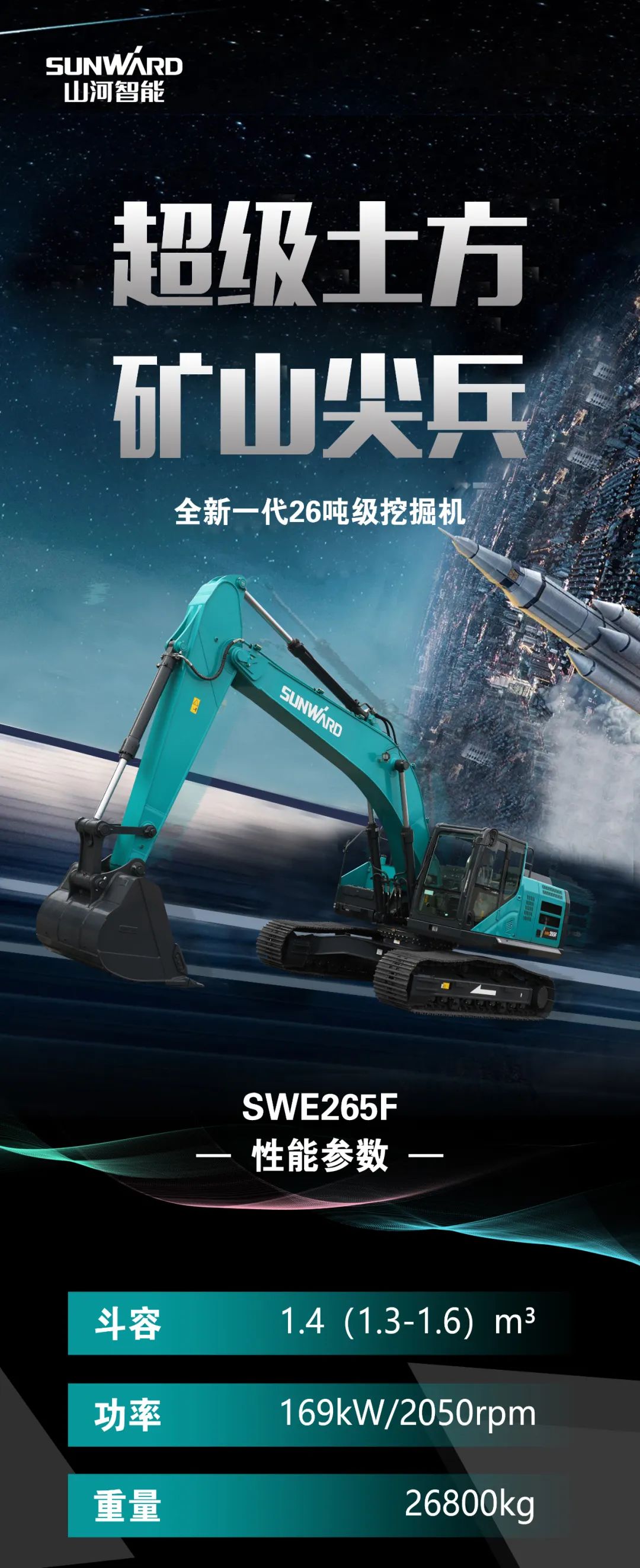 一图读懂 | 高配、高效！江南网页版智能新一代26吨级挖掘机助您“掘”胜千里