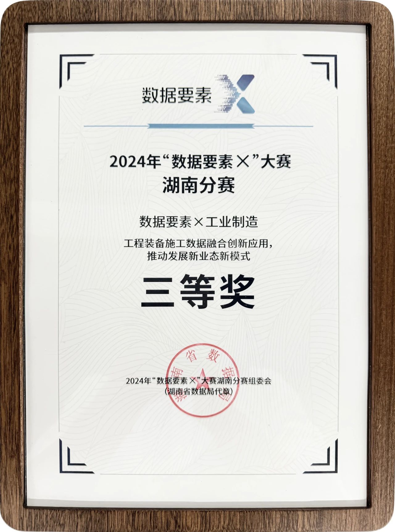江南网页版智能荣获2024年“数据要素×”大赛湖南赛区三等奖